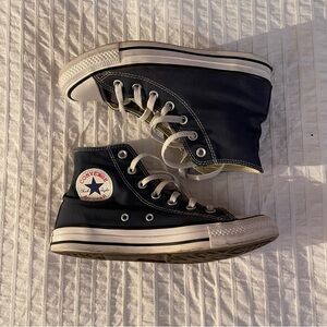 Converse High-Top Sneakers in Black and White